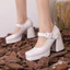 VNMZGG34-39 Kích Thước Lớn Dày Gót Đế Dày Đế Đế Đế Bằng Dây Đeo Nông Miệng Vuông Ngón Chân Mary Jane Giày Thời Trang