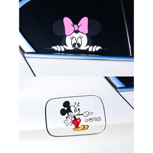Dễ Thương Mickey Nhìn Trộm Thân Xe Miếng Dán Xe Hơi Nhãn Dán Độc Đáo Ngộ nghĩnh Bìa Miếng Dán Cơ Thể Mickey Miếng Dán