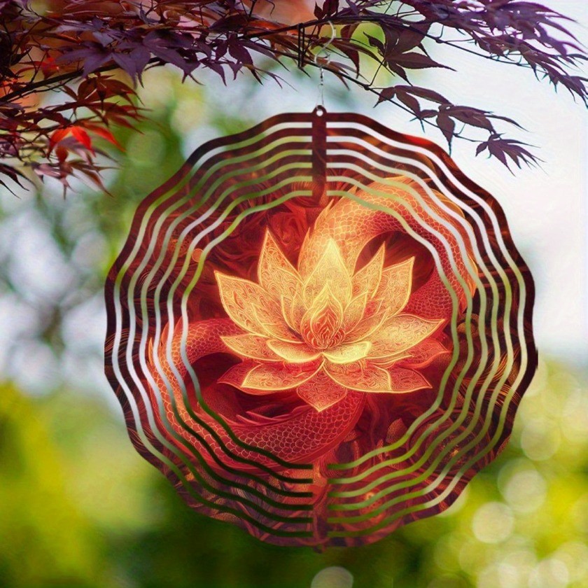 CIFbuy Chuông gió Mandala Spinner Trang trí sân vườn ngoài trời Treo trang trí cho sân nhà