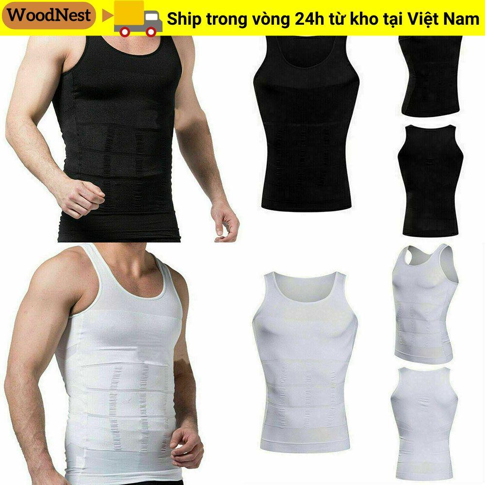 WOODNEST Nén Áo Quần Lót Nóng Nam Giảm Béo Định Hình Nam
