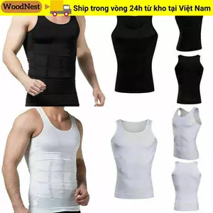 WOODNEST Nén Áo Quần Lót Nóng Nam Giảm Béo Định Hình Nam