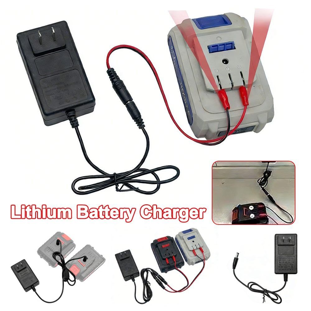 Bộ sạc pin lithium YUUKII, Bộ sạc hai đầu đa năng Lithium 18 / 21V / 24V, Bộ sạc cắm bảo vệ quá tải