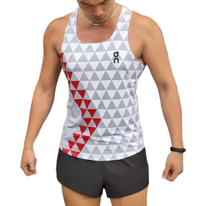 Áo vest chạy bộ đường đua và trường nam Áo vest thể thao đàn hồi khô nhanh