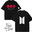 SY3 BTS 2026 LOGO ARMY người hâm mộ quà tặng Áo thun ngắn tay áo thun 110cm-6XL YS3