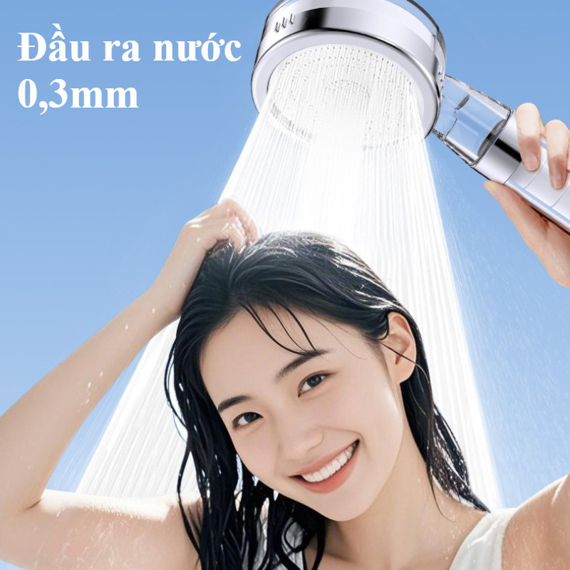 Vòi Sen Tăng Áp Lọc 2 Giai Đoạn, Loại Bỏ Clo & Tạp Chất, Bảo Vệ Da, Vòi sen nhà tắm,Vòi tắm cầm tay