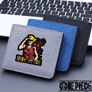 ONE PIECE Ví Luffy Hoạt Hình In Ví Canvas Ví Dây Kéo Học Sinh Có Thẻ Ngân Hàng Đồng Xu Quà Tặng Trẻ Em