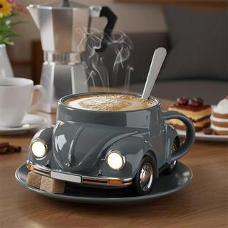 Cốc cà phê Volkswagen Beetle cổ điển - Cốc phong cách ô tô nhiều màu để trang trí máy tính để bàn