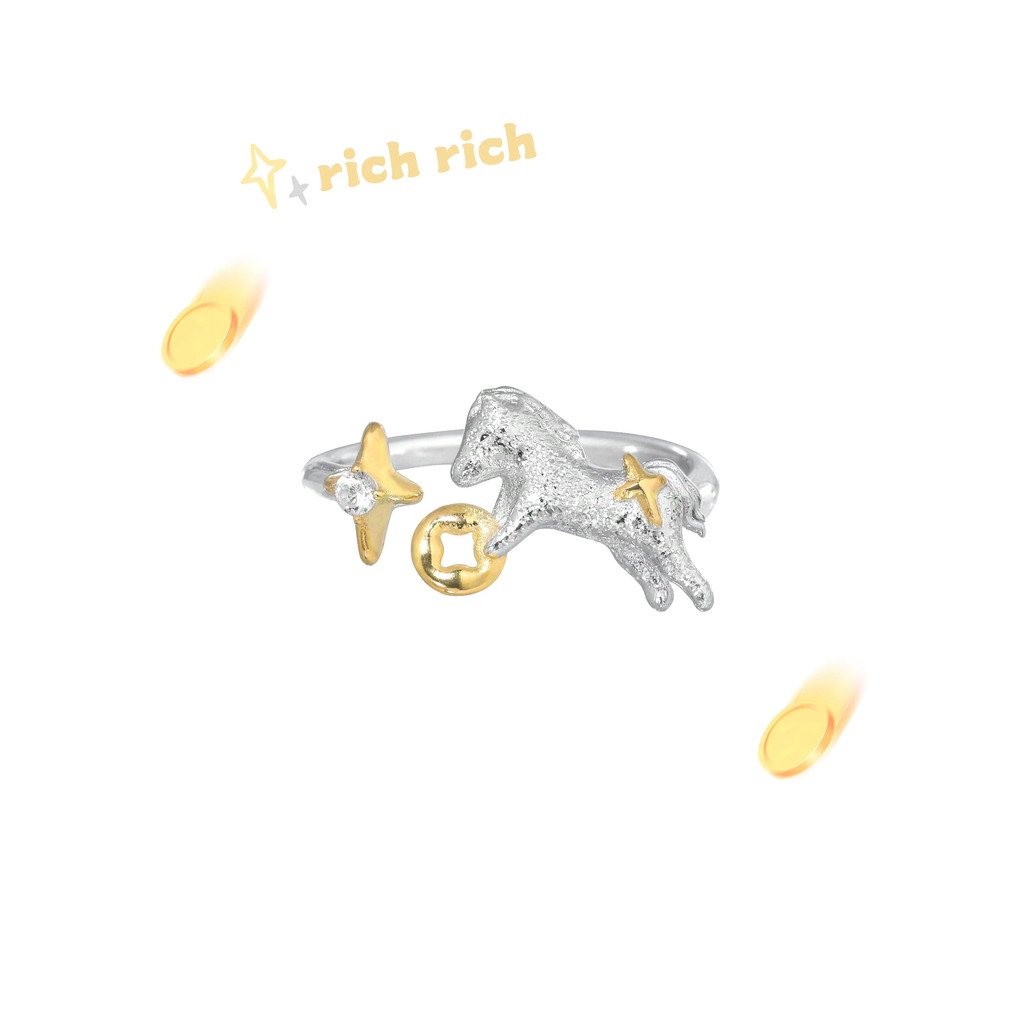 A PHẦN CỦA TÔI < Ngay lập tức giàu} Nhẫn nguyên bản Ice Pony Quà tặng may mắn