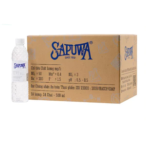 Thùng 24 chai nước uống Sapuwa 500ml