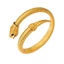 YOI Độc Đáo Rắn Như Zircon Vòng Tay Thép Không Gỉ Có Thể Điều Chỉnh Cổ Tay Thời Trang