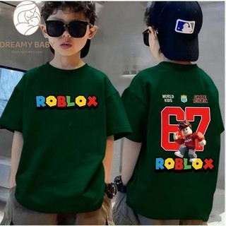 COD✅ (Hồ Chí Minh)DREAMY BABY Roblox Áo phông trẻ em | 67 Tay ngắn phong cách đường phố, áo cotton mùa hè cho bé trai
