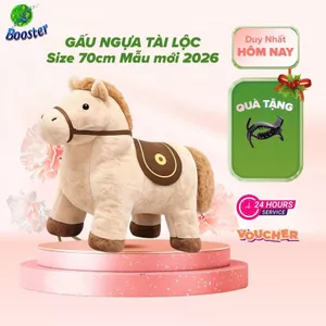 Gấu bông Ngựa cao cấp, lông mềm mịn size 70cm - Free ship KÈM QUÀ TẶNG