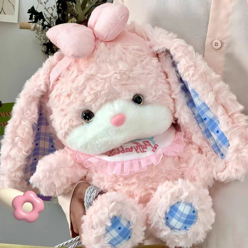 Bộ Đôi Gấu Bông Thỏ Tai Dài Gấu Bông Teddy Mắt Sao Dễ Thương Lông Mềm Quà Tặng Sinh Nhật Cho Bé Bobesu