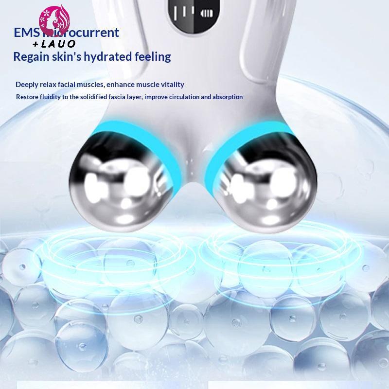Máy mát xa mặt Microcurrent Springevenstar có đầu kim loại kép Thiết bị mặt EMS để chăm sóc da và sử dụng đường viền tại nhà hoặc Salon Springevenstar