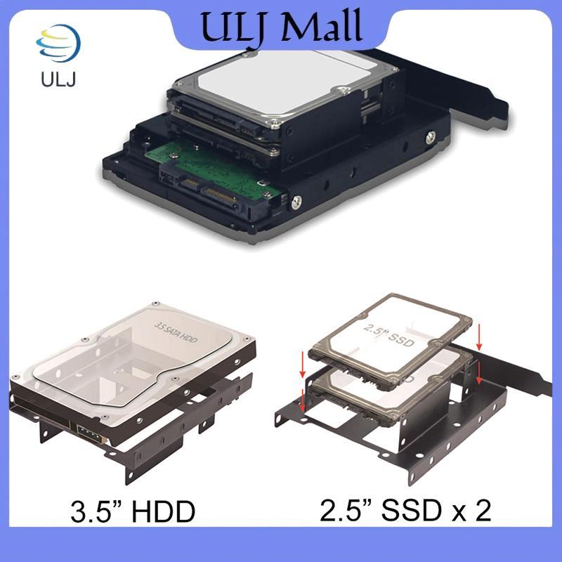 ULJ 3.5 "2.5" SSD HDD sang PCI PCI PCI-e Vỏ PC gắn kim loại Bộ chuyển đổi Braet ổ cứng.