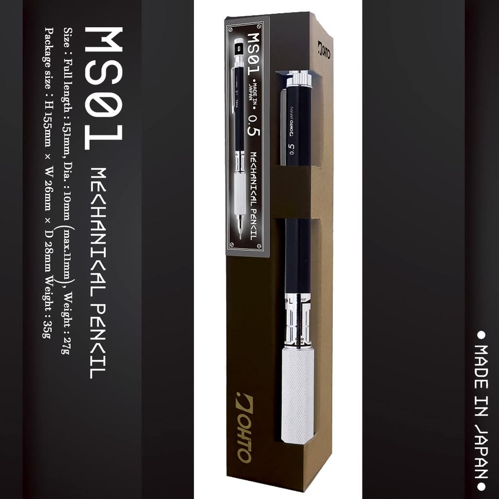 OHTO MS01 But Chi Bam Kim Loai/Chinh Ong Dan Va Luong Chi/Toan Kim Loai/0.3 0.5mm/5 Mau