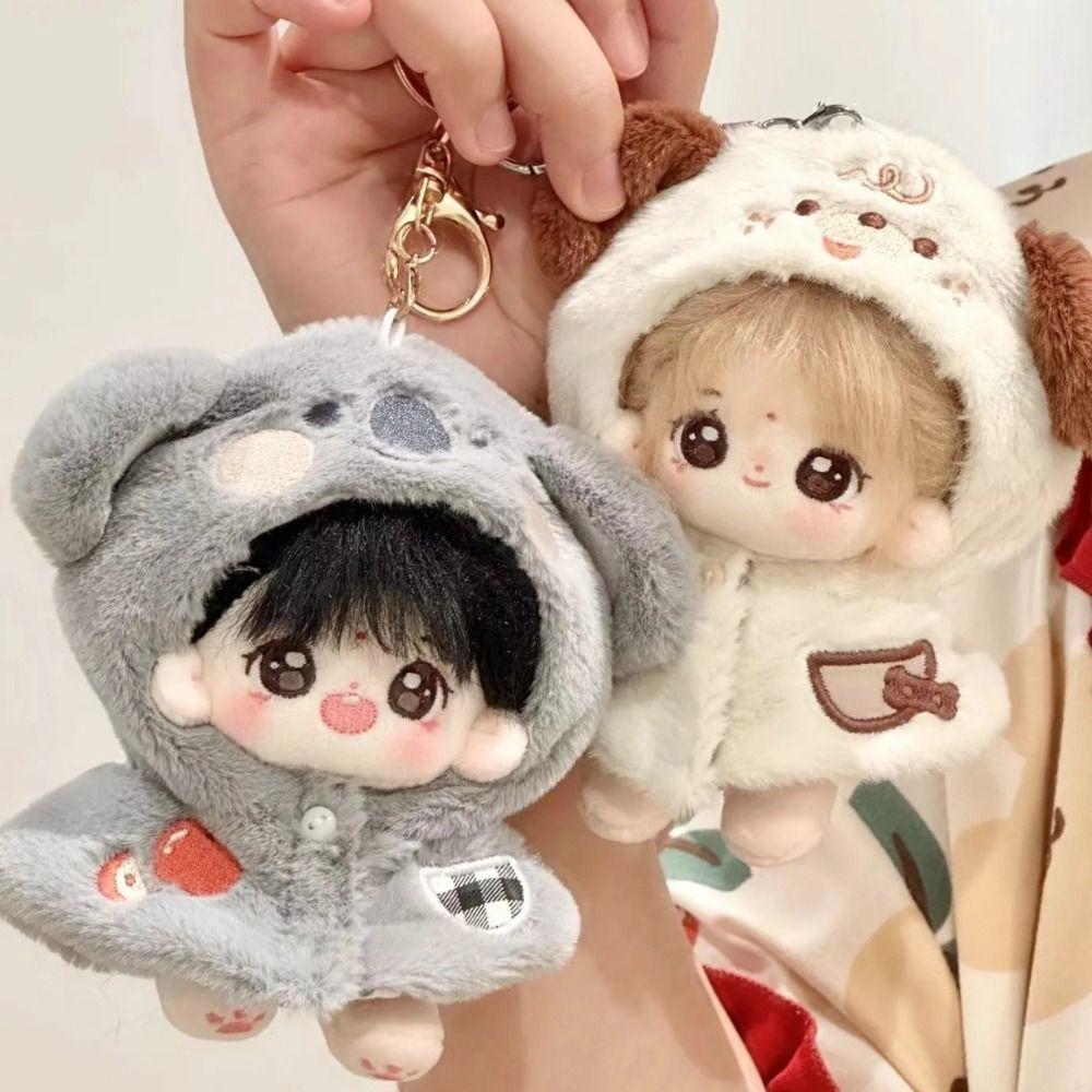 Quần áo búp bê FLAZEA, 10CM Chó hoạt hình Koala Áo choàng động vật hoạt hình, Phụ kiện búp bê sáng tạo Quà tặng Trang phục thay thế búp bê Khăn choàng có mũ trùm đầu sang trọng Búp bê nhồi bông