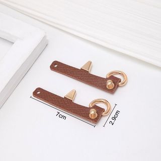 CLEARLINE Dây da thật, Thắt lưng túi xách gia cố hợp kim chuyển đổi, Khóa treo thay thế không đục lỗ cho Longchamp