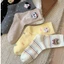 Tất giữa PYCOU, Tất ống giữa động vật hoạt hình thoáng khí, Tất Cotton mềm mại chấm bi