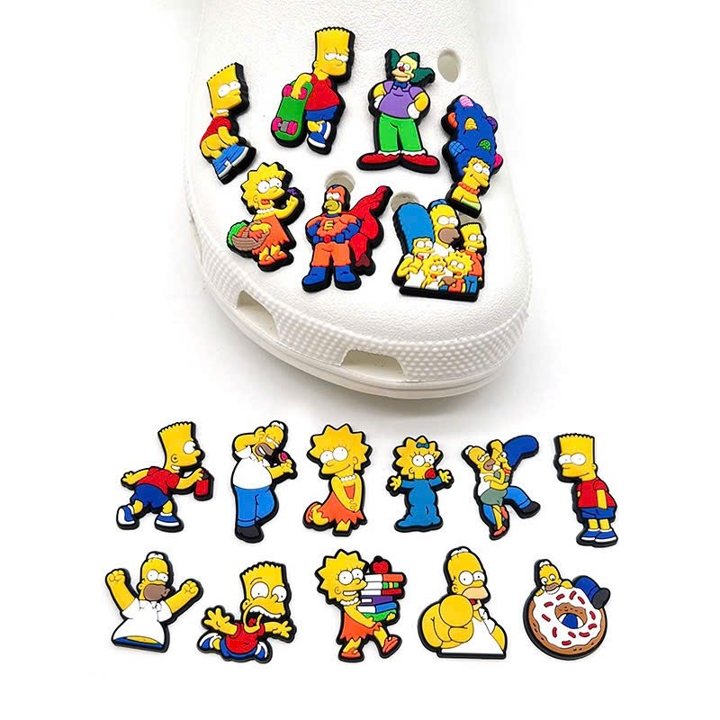 Set charm Gia đình Simpsons - Charm gắn dép hot hit
