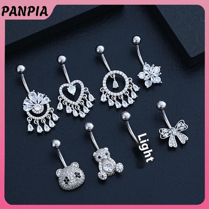 PNPIA - Phụ Kiện Pha Lê Thời Trang với Chiếc Nhẫn và Gấu Trúc, Perfect cho Trang Sức Cơ Thể khi Đi Biển