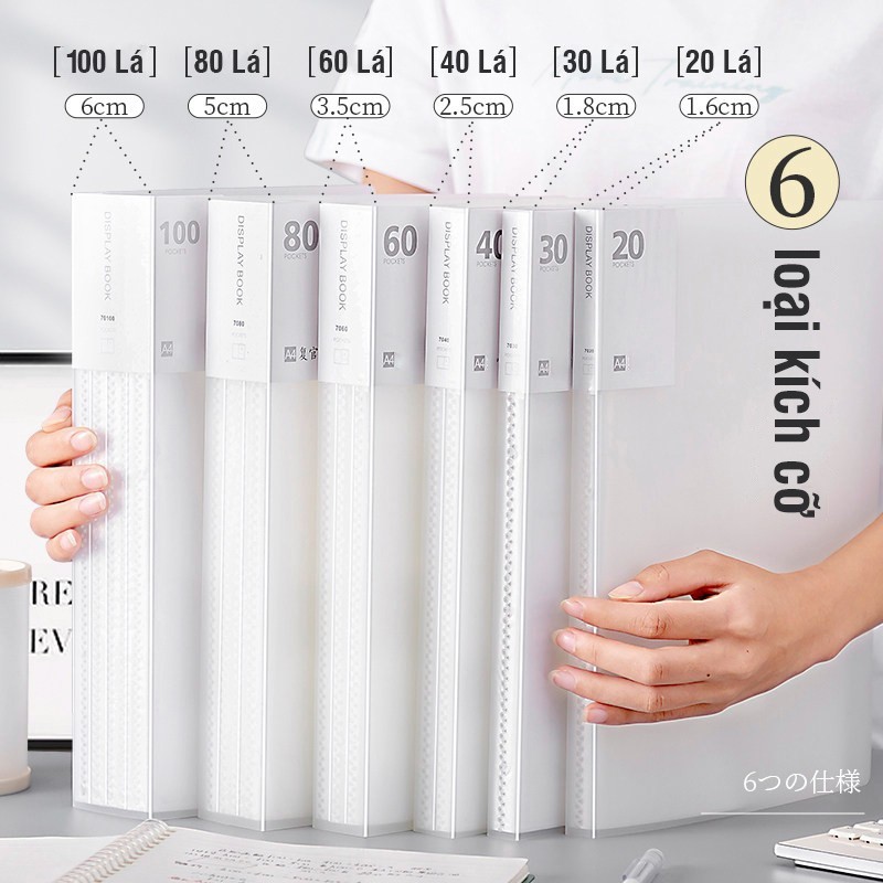 File lá đựng tài liệu A4 cho văn phòng và học sinh - Tệp đựng hồ sơ 20/30/40/60 lá, bền bỉ, tiện lợi