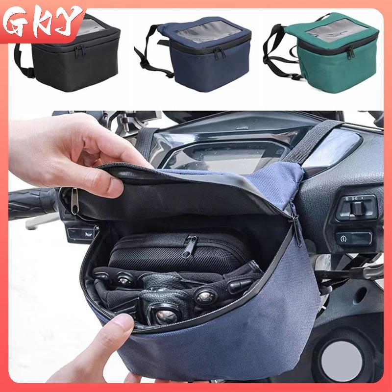 GKY Trước Túi Xe Máy Màn Hình Cảm Ứng Chống Thấm Nước Đi Xe Đạp Điều Hướng Lưu Trữ Tay Cầm Túi Thắt Lưng Tay Cầm Túi Di Động Cho Vespa Đi Bộ Đường Dài Đi Xe Đạp Du Lịch GKY