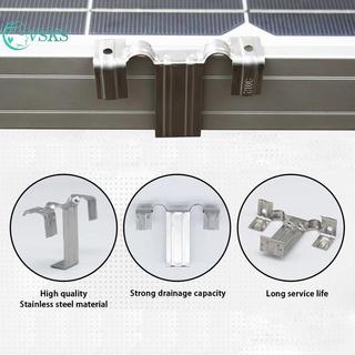 Chenlongshang 10 Cái 30 / 35MM Bảng Điều Khiển Năng Lượng Mặt Trời Bằng Thép Không Gỉ Quang Điện Hướng Dẫn Nước Kẹp Chắn Bùn Nút Thoát Nước Kẹp Chuyển Hướng Nước EN