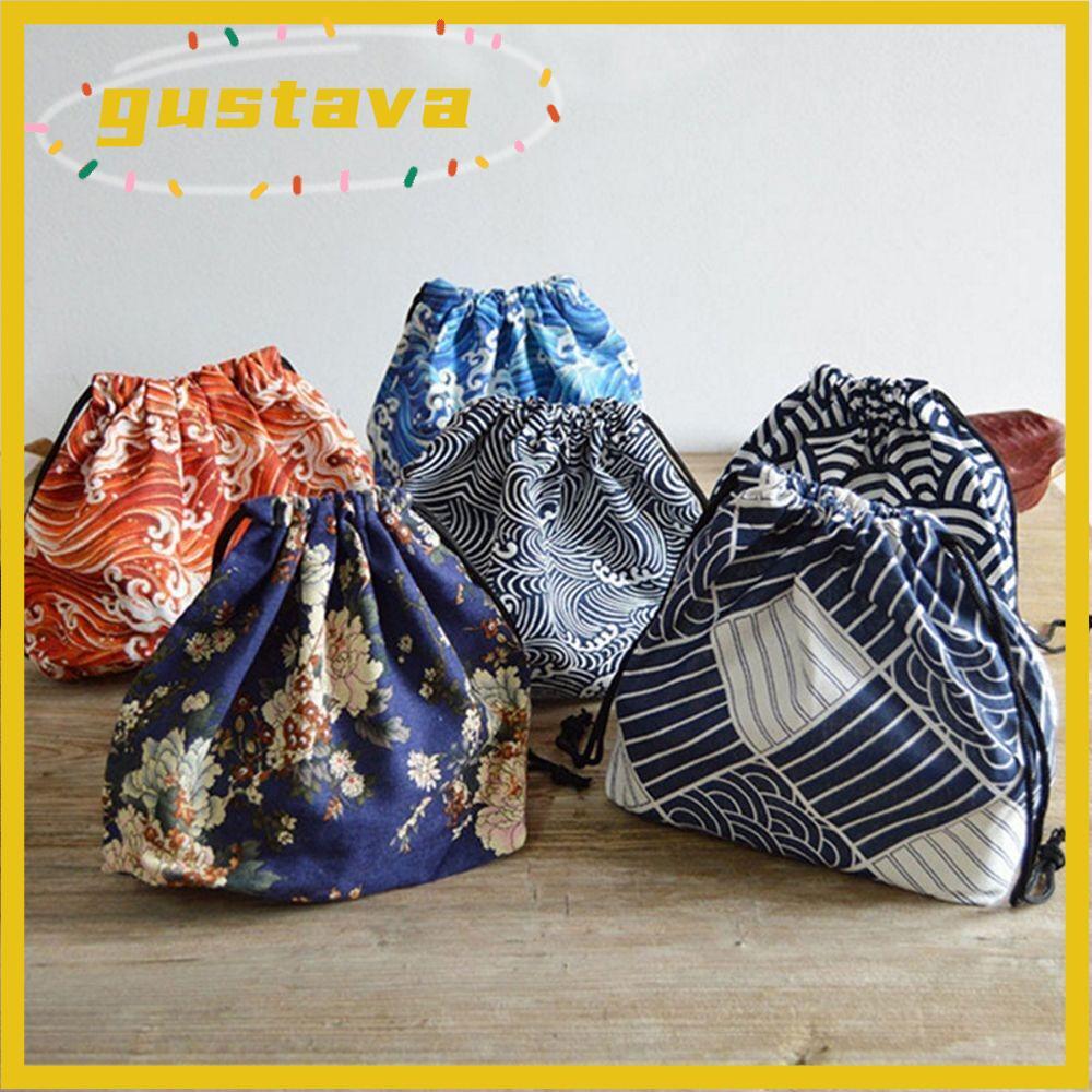 Túi đựng đồ GUSTAVA, Túi vải Nhật Bản bảo vệ môi trường, Túi đựng đồ ăn trưa di động có dây rút