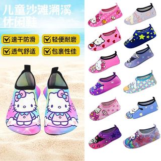 Sanrio Kuromi Bé River-Upstream Giày Mùa Hè Mỏng Chống Trơn Trượt Làm Mát Chơi Nước Đế Mềm Giày Đi Biển Trẻ Em