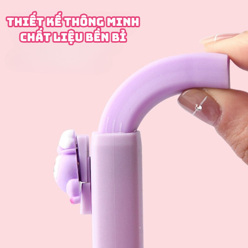 Bút chì an toàn hình hoạt hình đáng yêu, có thể kéo và đẩy, phù hợp cho học sinh sử dụng