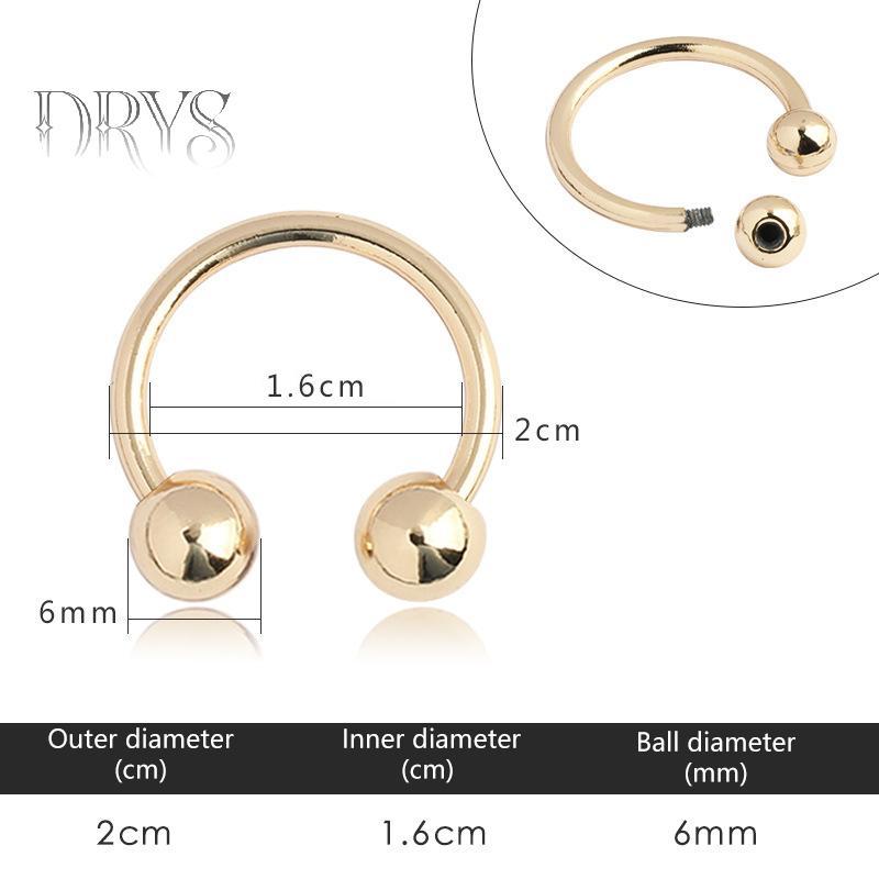 (TFT) 15-60mm Kim Loại Vòng Bule Mũ Bikini Trang Trí Khóa Kết Nối Vít Móc DIY Quần Áo May Phụ Kiện MỚI