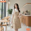 Đầm thiết kế cao cấp BEMINE cổ sơ mi giả yếm phối tweed dáng chữ A-T125
