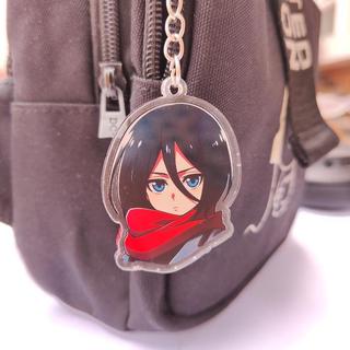 FEELIO - Gantungan Kunci Acrylic 3mm Anime Attack on Titan Shingeki no Kyojin Levi Mikasa Eren Armin GK15 - Attack on