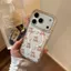 Wave Dot tình yêu Sleepcap Bear cho iPhone 17air trường hợp điện thoại 16pro Nhật Bản Hàn Quốc 15 mới 14pro hút từ 13