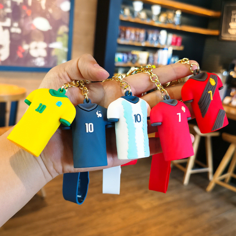 Sáng Tạo Mới World Cup Ngôi Sao Áo Móc Khóa Cá Tính Bóng Đá Người Hâm Mộ Quà Tặng