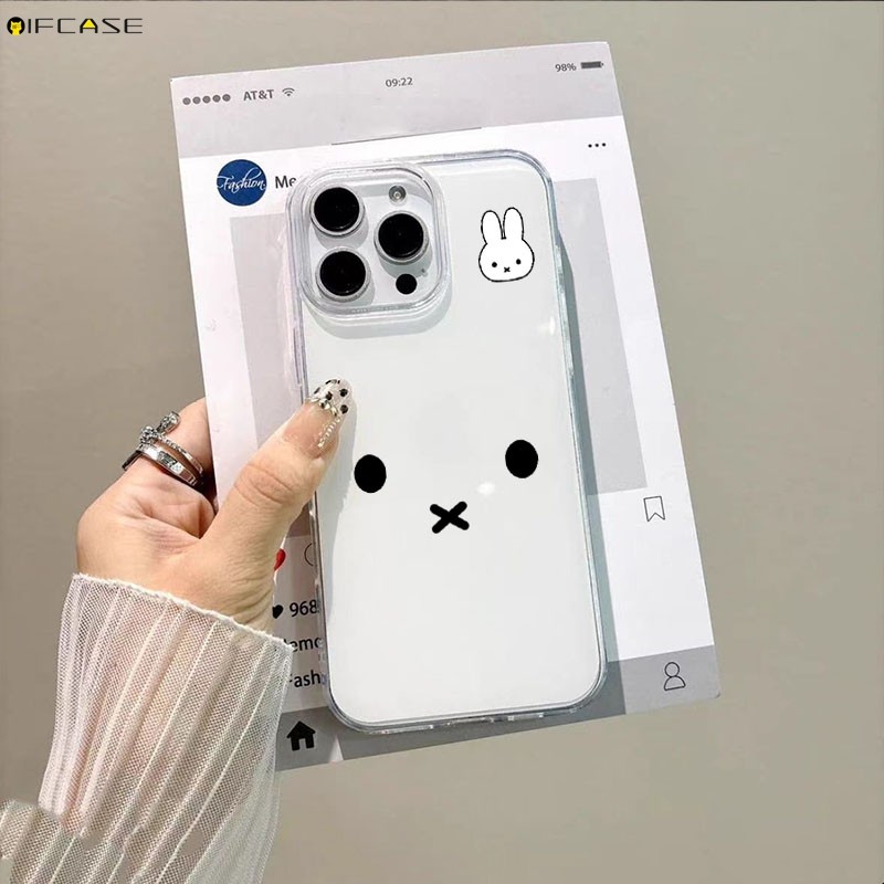 Dành Cho Redmi Note 15 Pro Plus 15R 15C K90 Turbo 4 Pro Max A5 RedmiNote15 Redmi15C 4G 5G Vỏ Điện Thoại Thỏ Trắng Dễ Thương Thỏ Hoạt Hình Vỏ Đơn Giản