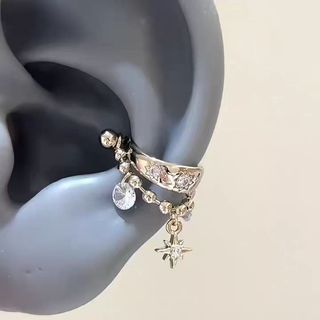 Bông tai zircon hình bát giác ngôi sao đa năng, thiết kế ngọt mát