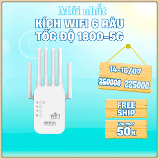 🔥Bộ Kích Sóng Wifi Cao Cấp 6 Râu Tốc Độ Cao 1800 Mbps Bộ Khuếch Đại Sóng Wifi Truyền Sóng Nhanh Ổn Định Xuyên Tường