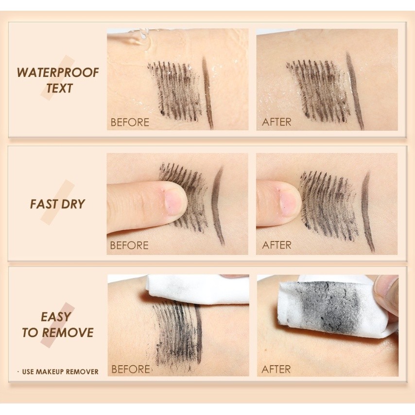 Mascara Kiêm Bút Kẻ Mắt / Chuốt Mi Dạng Sợi FOCALLURE FA160 2 Trong 1 Chống Thấm Nước Lâu Trôi 28g