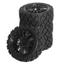 4 68 * 28mm 1 / 10 RC Rally Xe Cao Su Bánh Xe Bộ Lốp Cho Tamiya TT-01 TT-02 TT01E XV01 XV02