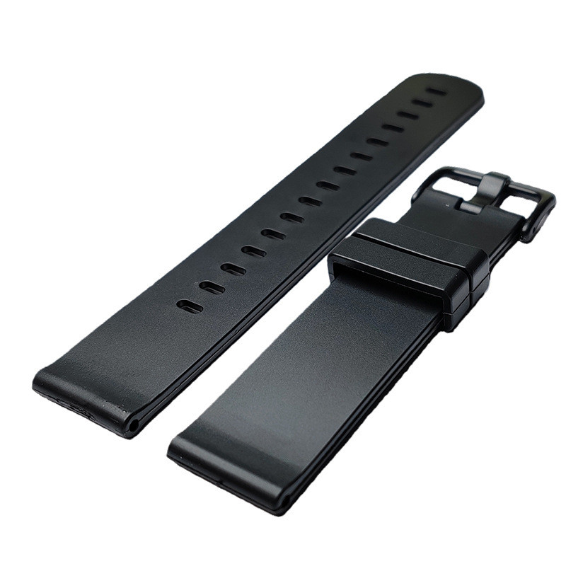 Dây đeo đồng hồ PVC nhựa màu đen 20mm 22mm – Đầu phẳng cổ điển Thanh lò xo phát hành nhanh Dây đeo đồng hồ bằng nhựa silicon Vòng đeo tay cho nam nữ Thanh thiếu niên Trẻ em