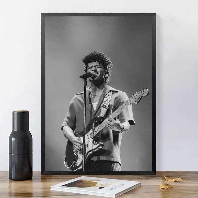 Bruno Mars Poster Star Frameless Canvas Chống Thấm Nước Nghệ Thuật Trang Trí Tường Cho Phòng Khách Phòng Ngủ Nghiên Cứu Tùy Chỉnh
