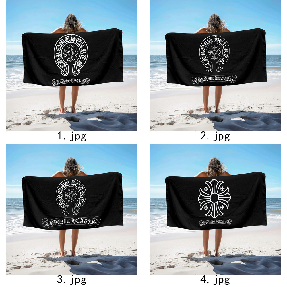 Khăn tắm Chrome Hearts Logo, Khăn tắm bể bơi đi biển, Quà tặng kỷ niệm sinh nhật, Khăn quế