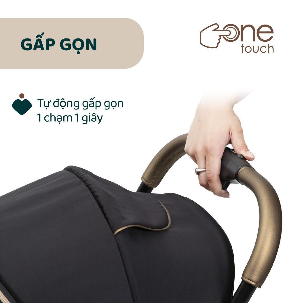Xe đẩy gấp gọn tự động Chicco Goody Primo màu Đồng ánh kim/ Bạc ánh kim