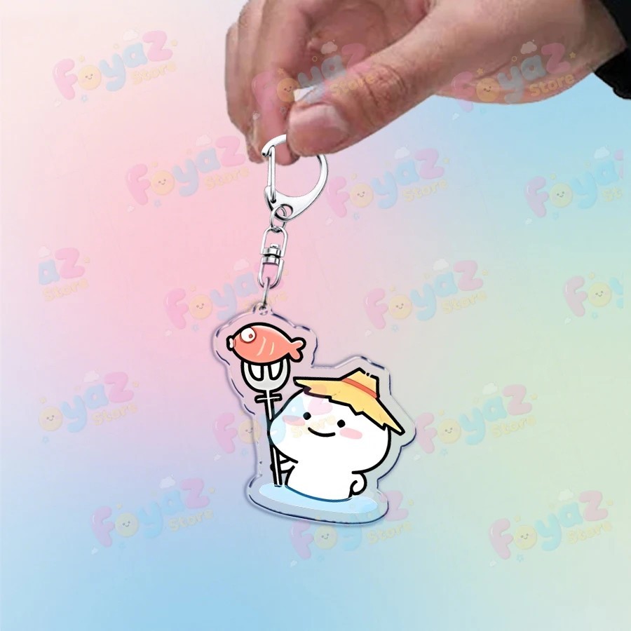 Móc khóa Pentol Quby dễ thương Mica Acrylic in hình Sticker hài hước trang trí cặp sách túi xách phụ kiện quà tặng bạn | BigBuy360 - bigbuy360.vn