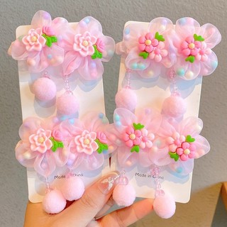 Trẻ Em Siêu Cổ Tích Nhiều Màu Sắc Hoa Đầu Bé Gái Tóc Hồng Bóng Nhỏ Scrunchy Nhẫn Bé Không Làm Tổn Thương Dây Buộc Tóc Đuôi Ngựa Tóc MYTS