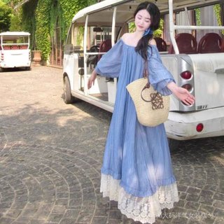 Váy đi bộ Spike Style, plus size, chất liệu cao cấp, màu xanh, phù hợp mặc vào dịp lễ hội và đi dạo