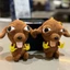 Mặt dây chuyền sang trọng BRABRAA Chihuahua, Móc khóa động vật nhồi bông mềm 10cm, Hip Hop dễ thương với chuỗi hạt treo túi trang trí quyến rũ
