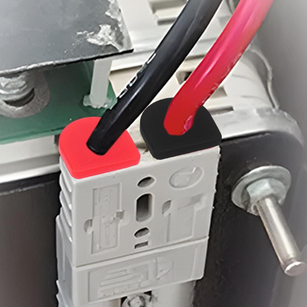 2 / 4 Cặp - Đầu nối Anderson Phích cắm bụi silicon Chống bụi chống nước, Vỏ đen đỏ cho Caravan Điện năng lượng mặt trời, Con dấu chịu thời tiết